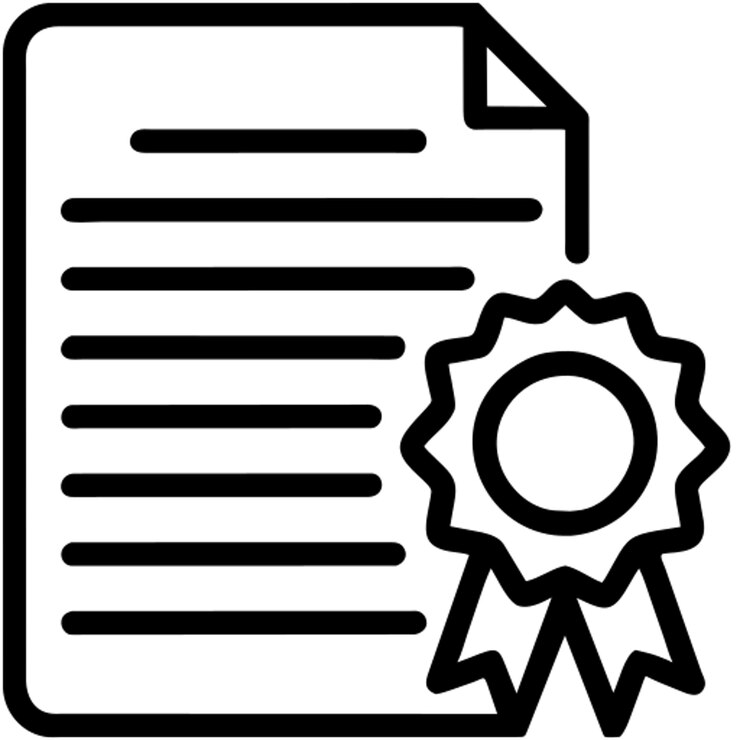 Vettore icona dei documenti di licenza