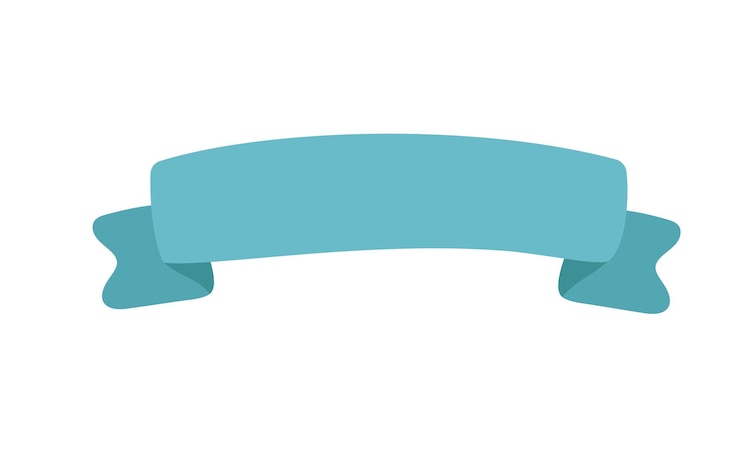 Vettore icona del banner del nastro a colori tiffany elemento di progettazione web illustrazione vettoriale disegnata a mano posto per il testo per biglietti di auguri aziendali e spazio per la copia delle vacanze