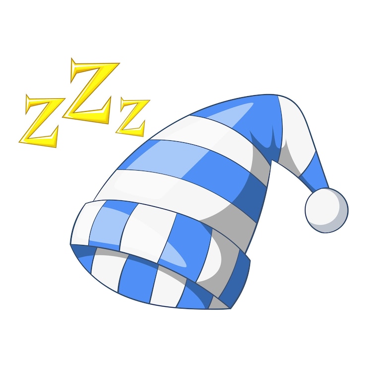 Vettore icona del berretto da notte illustrazione cartoon dell'icona vettoriale del berretto da notte per il web