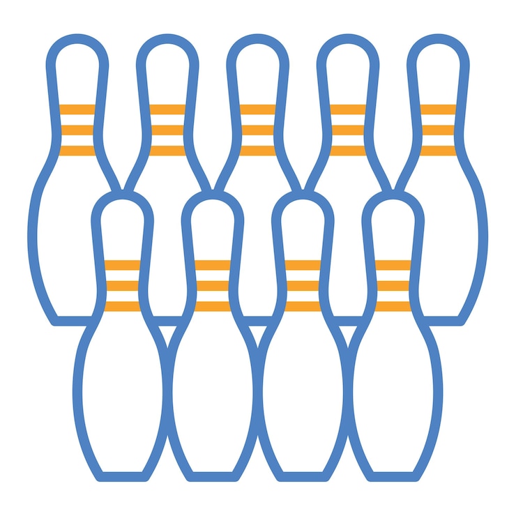 Vettore icona del bowling