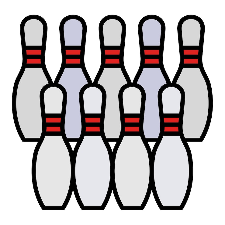 Vettore icona del bowling