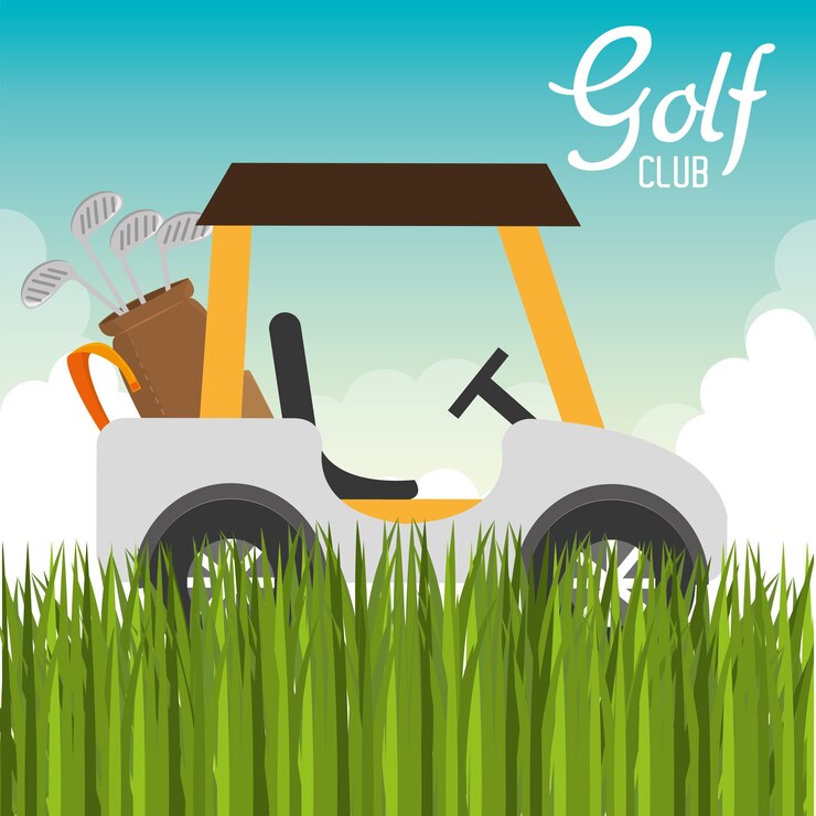 Vettore icona del carrello del golf club