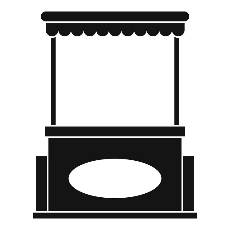 Vettore icona del chiosco stradale semplice illustrazione dell'icona vettoriale del chiosco stradale per il web