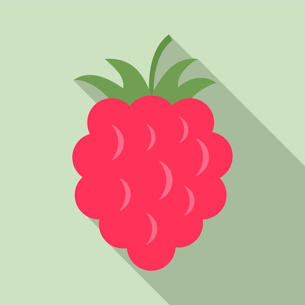 Icona del cibo al lampone Illustrazione piatta dell'icona vettoriale del cibo al lampone per il web design
