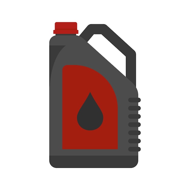 Icona del contenitore dell'olio in plastica Illustrazione piatta dell'icona del vettore del contenitore dell'olio in plastica isolata su sfondo bianco
