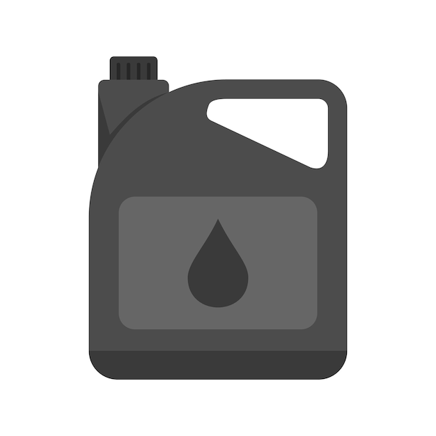 Icona del contenitore dell'olio motore Immagine piatta dell'icona del vettore del contenitore dell'olio motore isolata su sfondo bianco