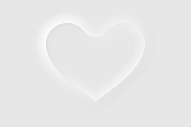 Icona del cuore in stile neumorfismoVector Illustrsation