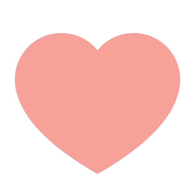 Icona del cuore rosa carino Illustrazione vettoriale piatta