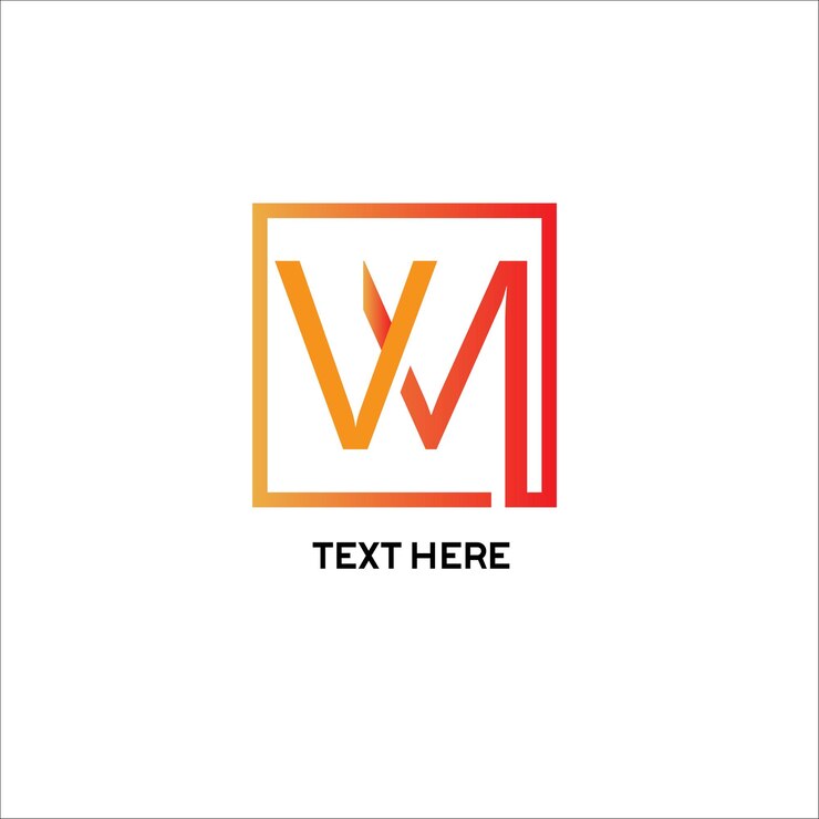 Vettore icona del design del logo della lettera iniziale vm, creativa