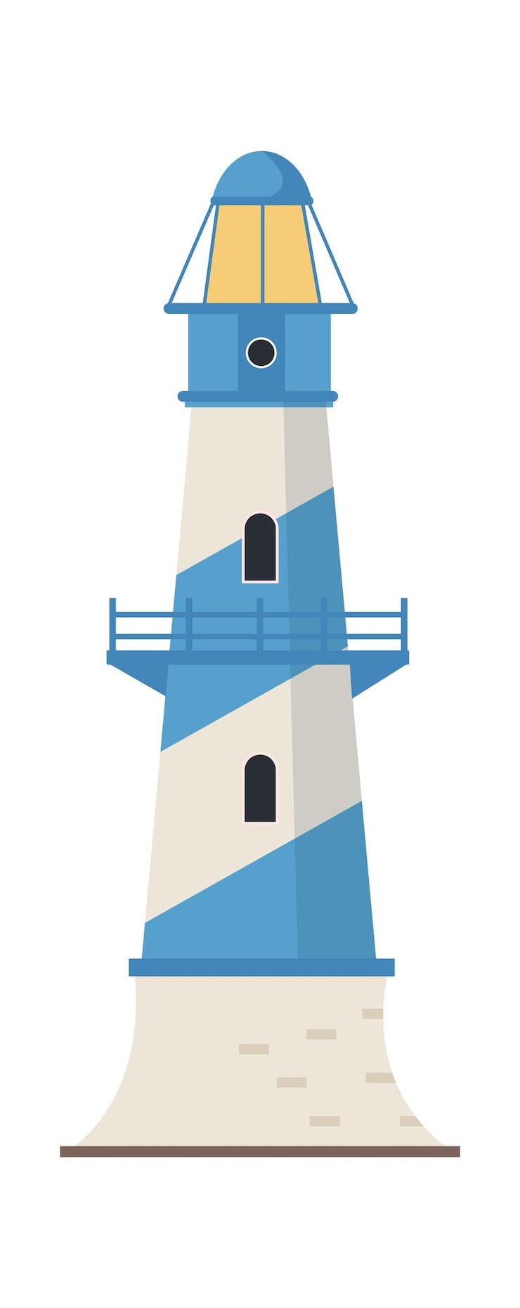 Vettore icona del faro di mare illustrazione vettoriale