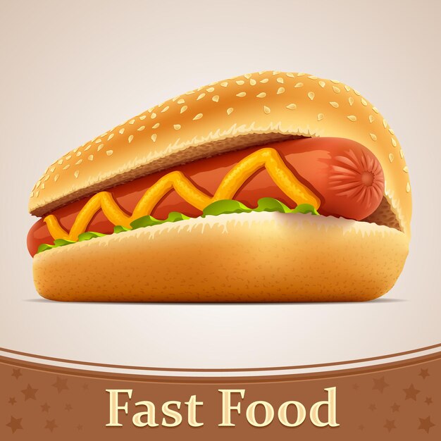 Icona del fast food Hot dog