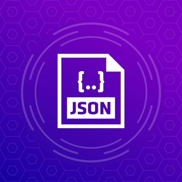 Icona del formato file JSON per web e app