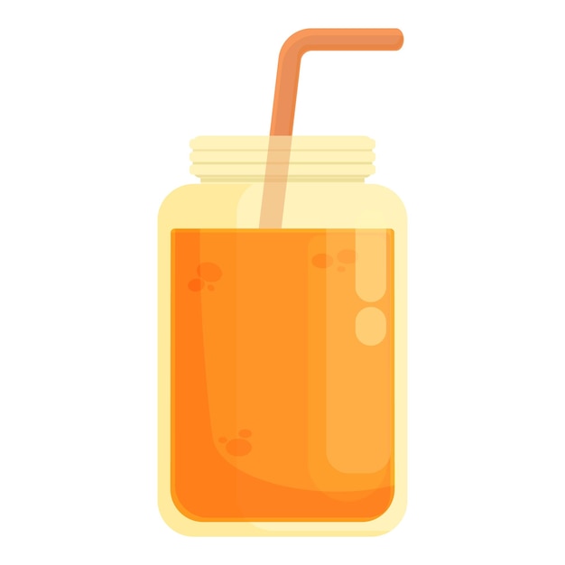 Icona del frullato di carota vettore cartone animato Spruzzi di succo Bere cibo
