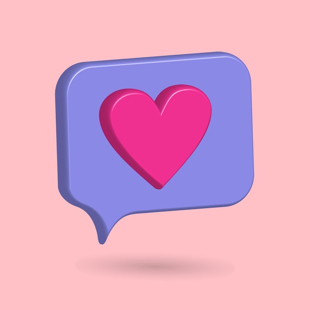 icona del fumetto di amore, post preferito sui social media