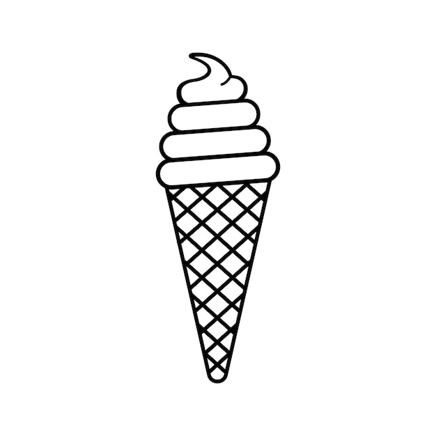 Icona del gelato su sfondo bianco