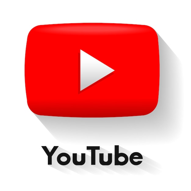 Icona del giocatore di Youtube con design piatto