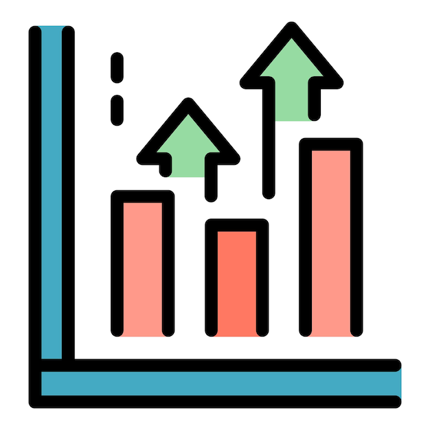 Icona del grafico grafico di Manager Icona vettoriale del grafico grafico di Outline Manager per il web design isolato su sfondo bianco piatto