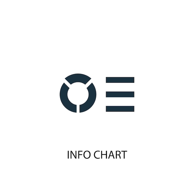 icona del grafico informativo. Illustrazione semplice dell'elemento. disegno di simbolo di concetto grafico di informazioni da analisi, raccolta di ricerca. Può essere utilizzato per web e mobile.