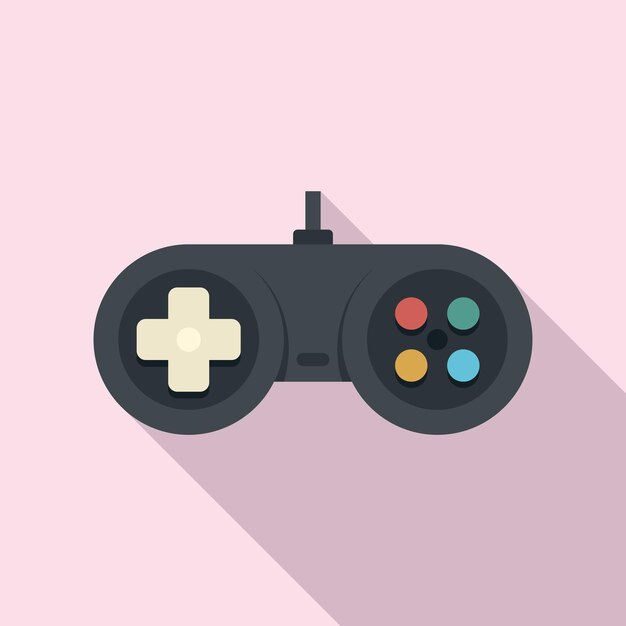 Icona del joystick di gioco vettore piatto Controllo del gamepad Joystick del giocatore del computer