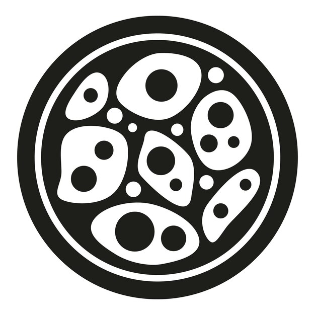 Icona del laboratorio di pipette vettore semplice Piastra cellulare Micro virus