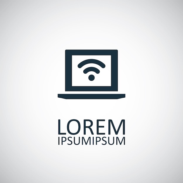 Icona del laptop Wi-Fi