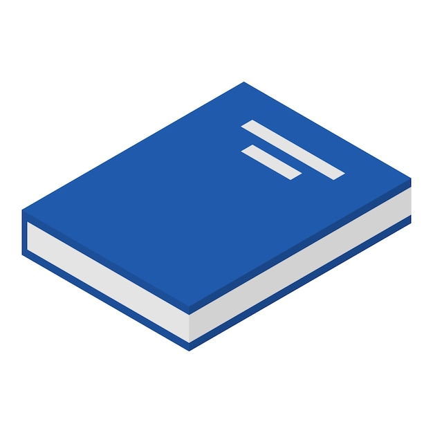 Icona del libro blu Vista isometrica dell'icona vettoriale del libro blu per il web design isolato su sfondo bianco