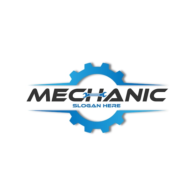 Icona del logo della chiave meccanica Vettore