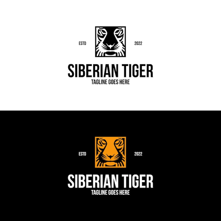 Vettore icona del logo della testa di tigre