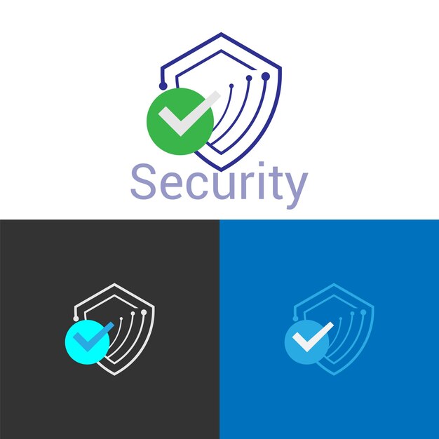 icona del logo di sicurezza digitale illustrazione vettoriale