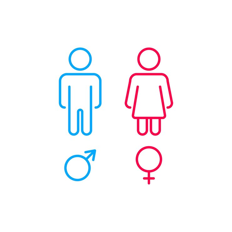 Icona del logo maschile e femminile Desing vettoriale avatar utente uomo e donna