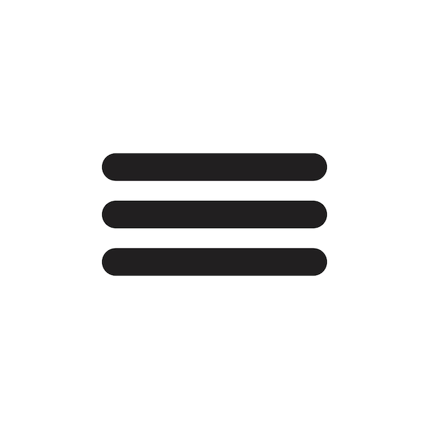 Icona del menu dell'hamburger Set di logo Line Art