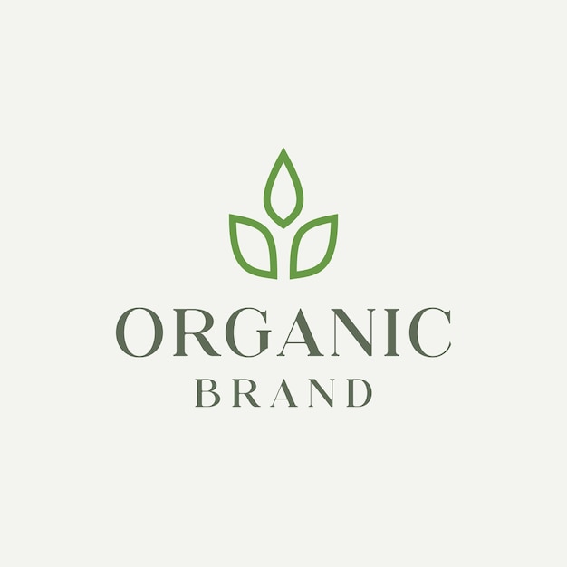 Icona del modello di progettazione del logo organico Natura foglia utilizzabile per la natura Logo cosmetico sanitario e di bellezza