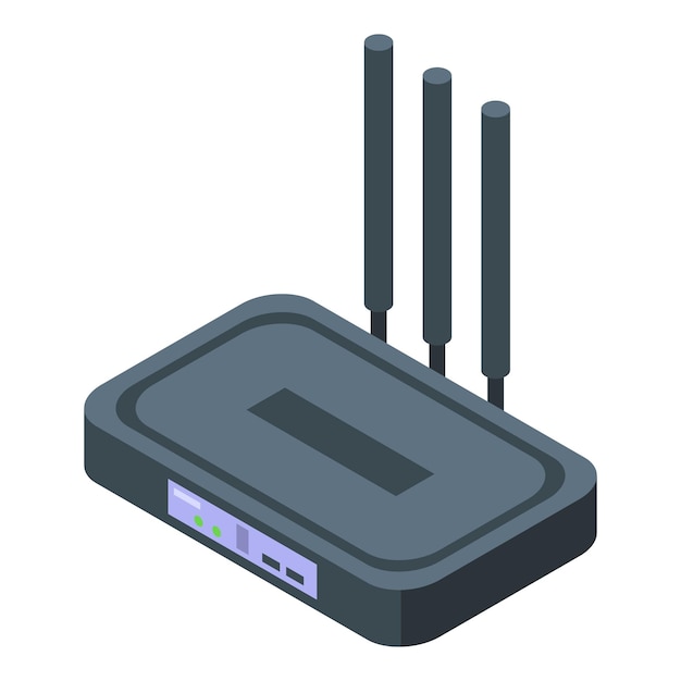 Icona del modem Internet Isometrica dell'icona vettoriale del modem Internet per il web design isolato su sfondo bianco