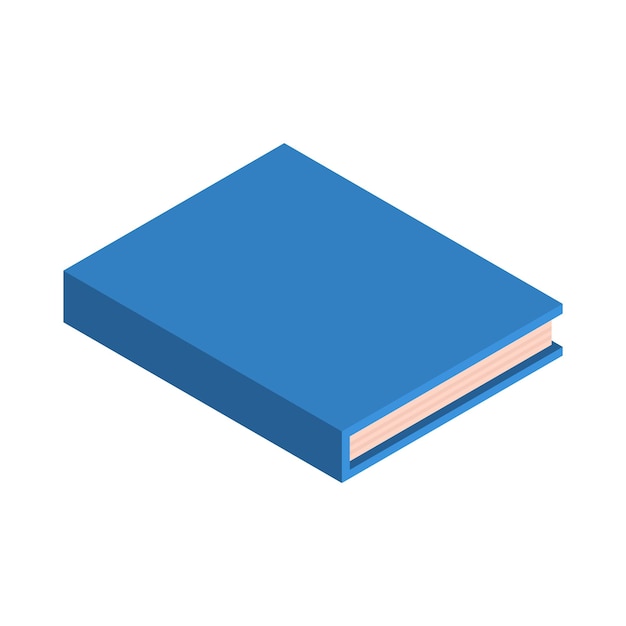 Icona del nuovo libro della scuola blu Isometrica della scuola blu Icona vettoriale del nuovo libro per il web design isolata su sfondo bianco