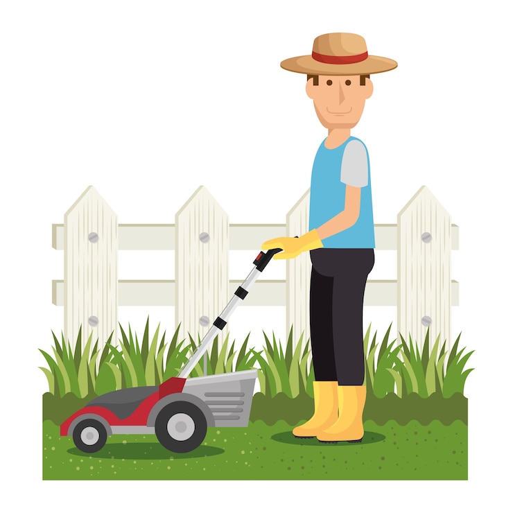 Vettore icona del personaggio di gardener avatar