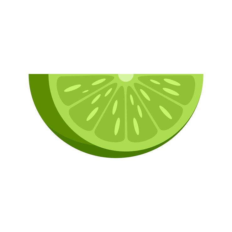 Vettore icona del pezzo di lime illustrazione piatta dell'icona del vettore del pezzo di lime isolata su sfondo bianco