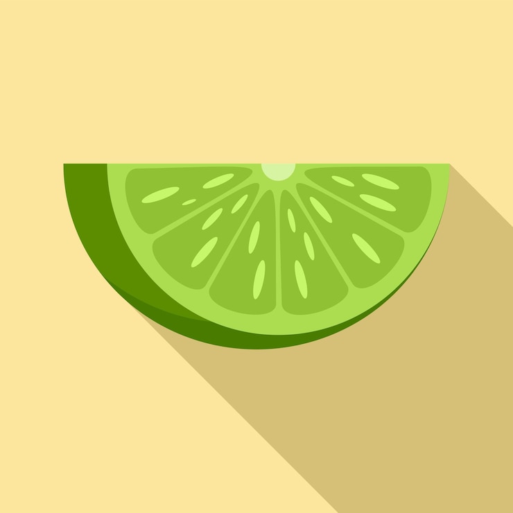 Vettore icona del pezzo di lime illustrazione piatta dell'icona vettoriale del pezzo di lime per il web design
