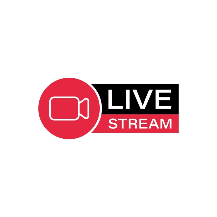 Vettore icona del pulsante di streaming dal vivo in stile piatto webinar illustrazione vettoriale su sfondo isolato concetto di business di streaming sign
