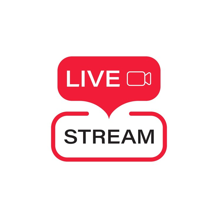 Vettore icona del pulsante di streaming dal vivo in stile piatto webinar illustrazione vettoriale su sfondo isolato concetto di business di streaming sign