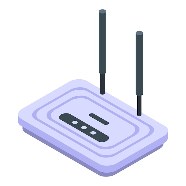 Icona del router Wi-Fi domestico Isometrica dell'icona vettoriale del router Wi-Fi domestico per il web design isolato su sfondo bianco