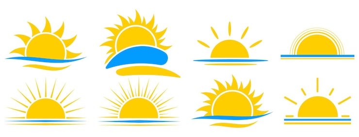 Vettore icona del sole icona del sole salva l'ucraina illustrazione vettoriale