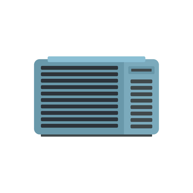 Icona del telaio lungo di ventilazione Illustrazione piatta dell'icona vettoriale del telaio lungo di ventilazione per il web design