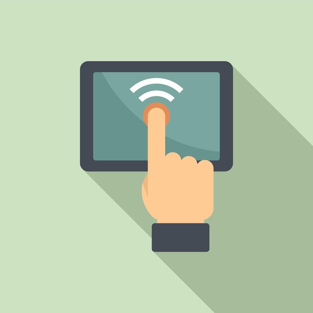 Icona del telecomando touch Illustrazione piatta dell'icona vettoriale del telecomando touch per il web design