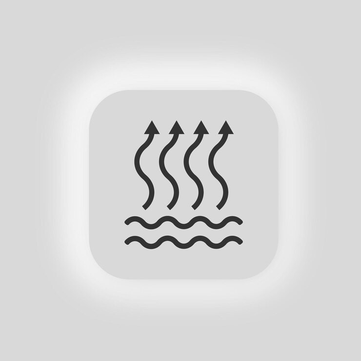 Icona del tessuto traspirante Simbolo dell'illustrazione del materiale dell'aria vettore del materasso aiflow
