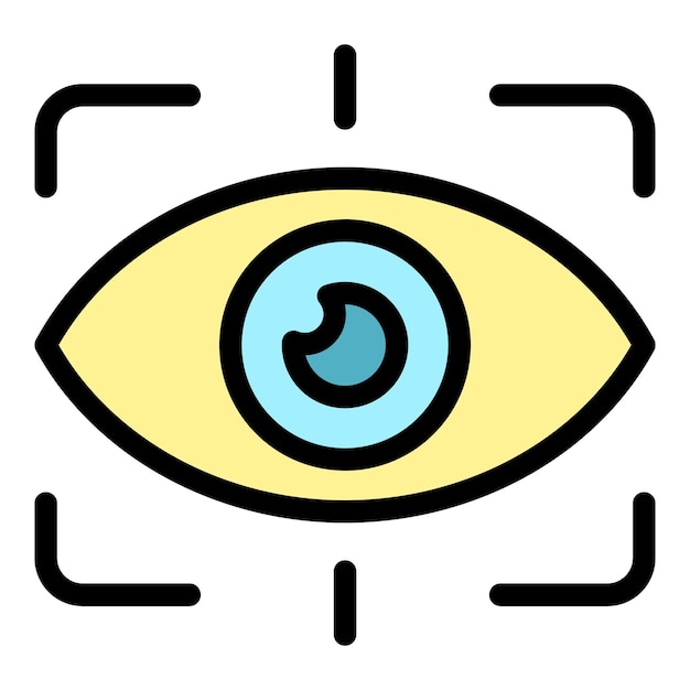 Icona del valore di visione Icona vettoriale del valore di visione del contorno per il web design isolato su sfondo bianco piatto