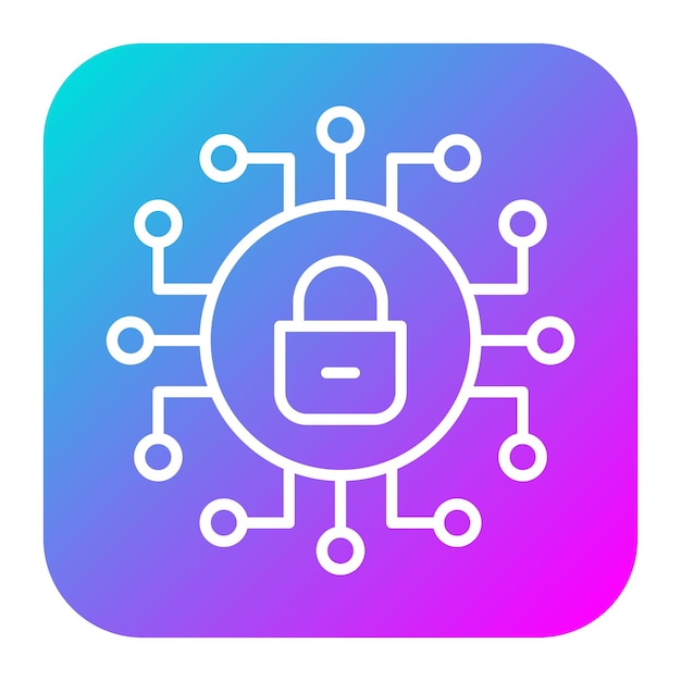 Icona del vettore di sicurezza informatica Può essere utilizzata per l'icona di Web Hosting