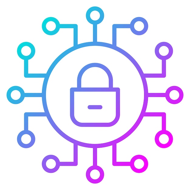 Icona del vettore di sicurezza informatica Può essere utilizzata per l'icona di Web Hosting