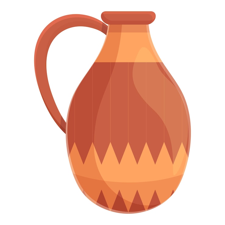 Vettore icona del vino di anfora caricatura dell'icona vettoriale del vino d'anfora per il web design isolata su sfondo bianco