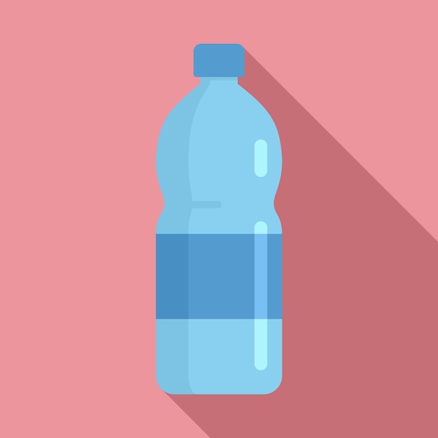Icona dell'acqua minerale delle montagne Illustrazione piatta delle montagne Icona vettoriale dell'acqua mineral per il web design