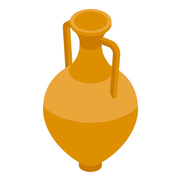 Vettore icona dell'anfora in vaso icona vettoriale isometrica dell'anfora in vaso per il web design isolato su sfondo bianco